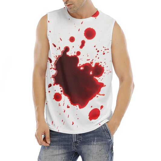 Blood Splashed Print Men's Fitness Tank Top