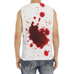 Blood Splashed Print Men's Fitness Tank Top