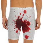 Blood Splashed Print Men's Long Boxer Briefs