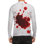 Blood Splashed Print Men's Long Sleeve Rash Guard