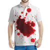 Blood Splashed Print Men's Polo Shirt