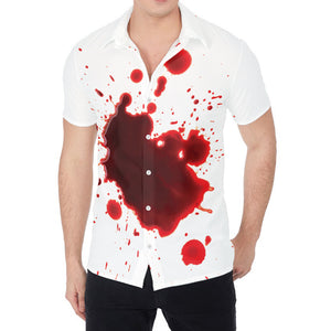 Blood Splashed Print Men's Shirt