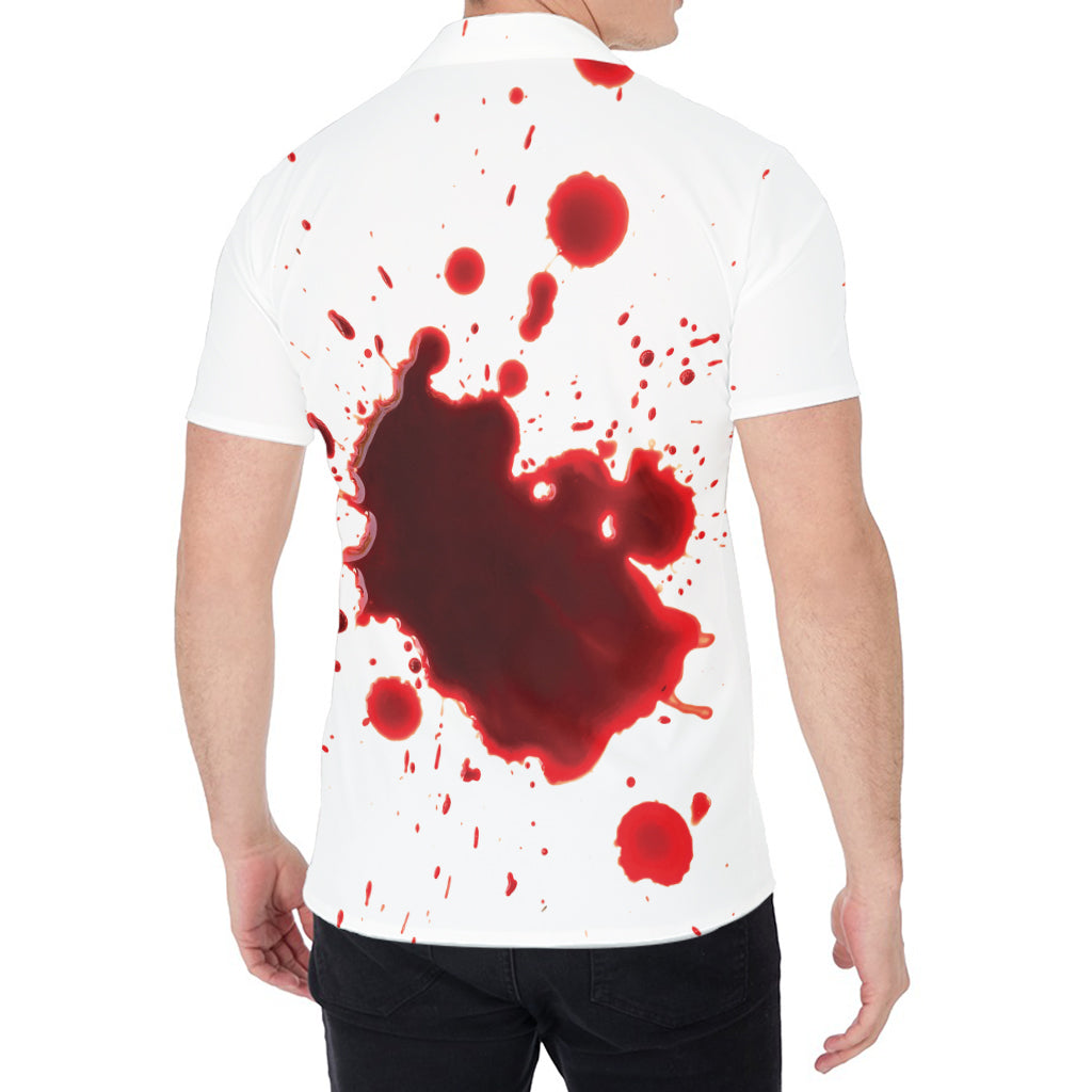 Blood Splashed Print Men's Shirt