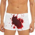 Blood Splashed Print Men's Short Boxer Briefs