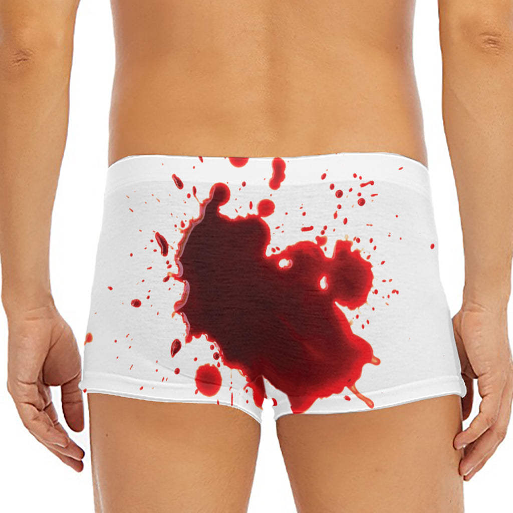 Blood Splashed Print Men's Short Boxer Briefs