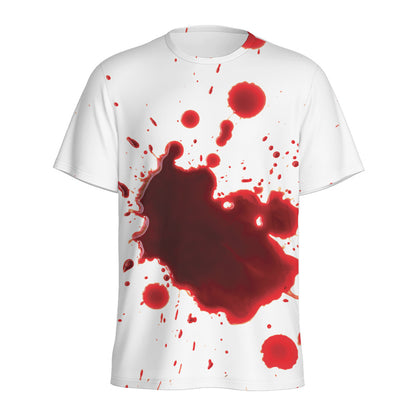 Blood Splashed Print Men's Sports T-Shirt