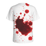 Blood Splashed Print Men's Sports T-Shirt