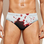 Blood Splashed Print Men's Swim Briefs