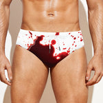 Blood Splashed Print Men's Swim Briefs