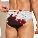 Blood Splashed Print Men's Swim Briefs