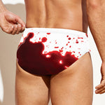 Blood Splashed Print Men's Swim Briefs