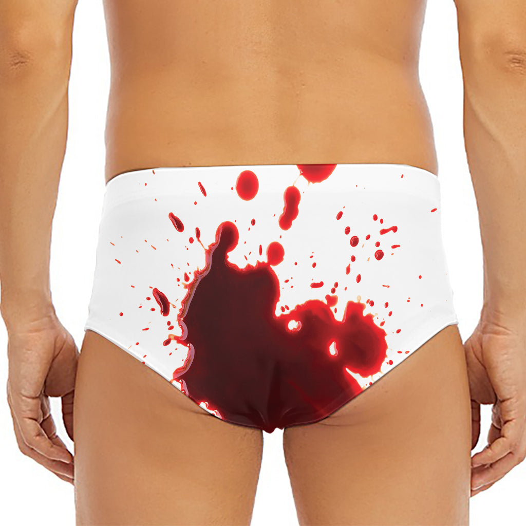Blood Splashed Print Men's Triangle Swim Briefs