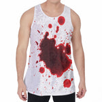 Blood Splashed Print Men's Velvet Tank Top