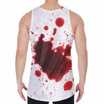 Blood Splashed Print Men's Velvet Tank Top