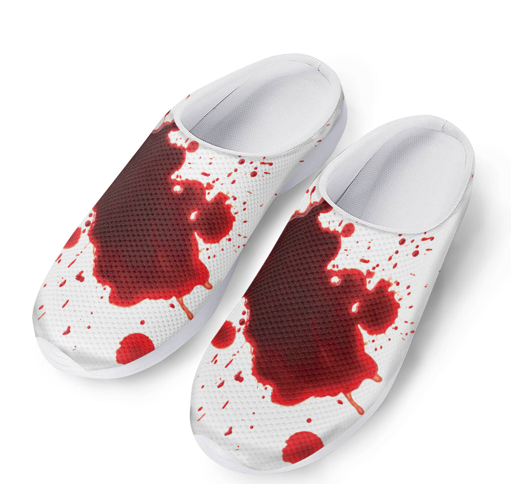 Blood Splashed Print Mesh Casual Shoes