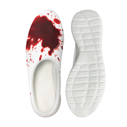 Blood Splashed Print Mesh Casual Shoes