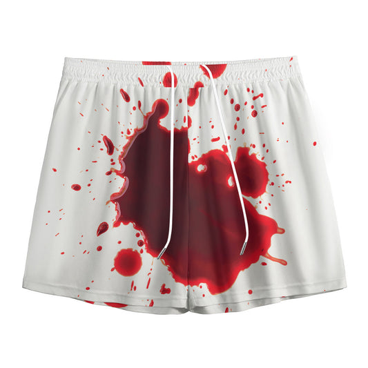Blood Splashed Print Mesh Shorts