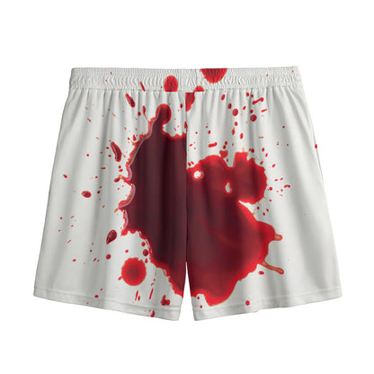 Blood Splashed Print Mesh Shorts