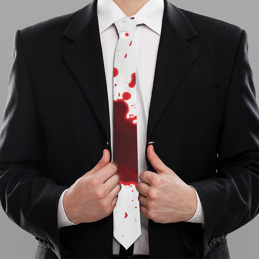 Blood Splashed Print Necktie
