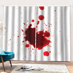 Blood Splashed Print Pencil Pleat Curtains