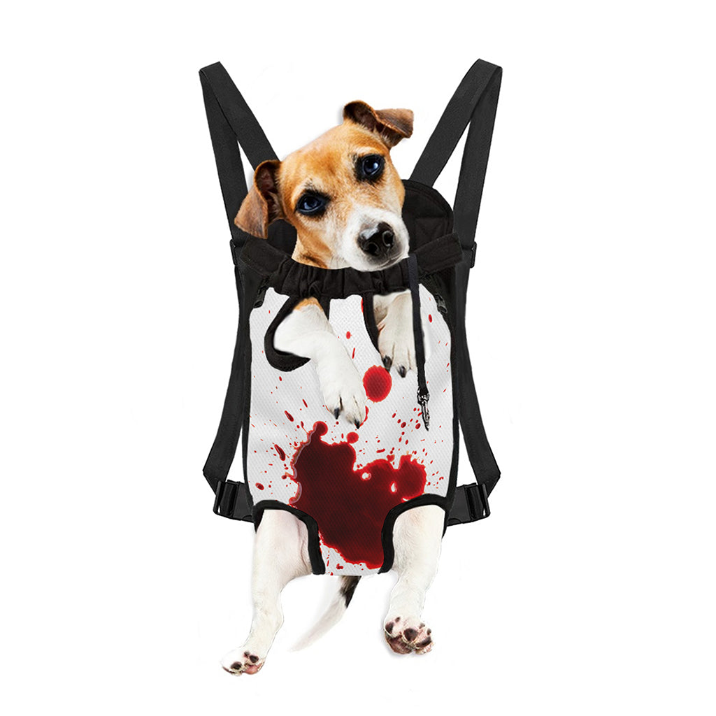 Blood Splashed Print Pet Carrier Backpack