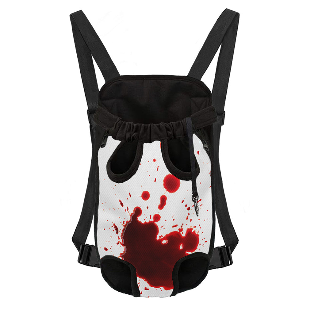 Blood Splashed Print Pet Carrier Backpack
