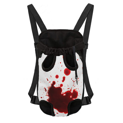 Blood Splashed Print Pet Carrier Backpack