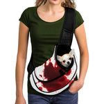 Blood Splashed Print Pet Sling Carrier