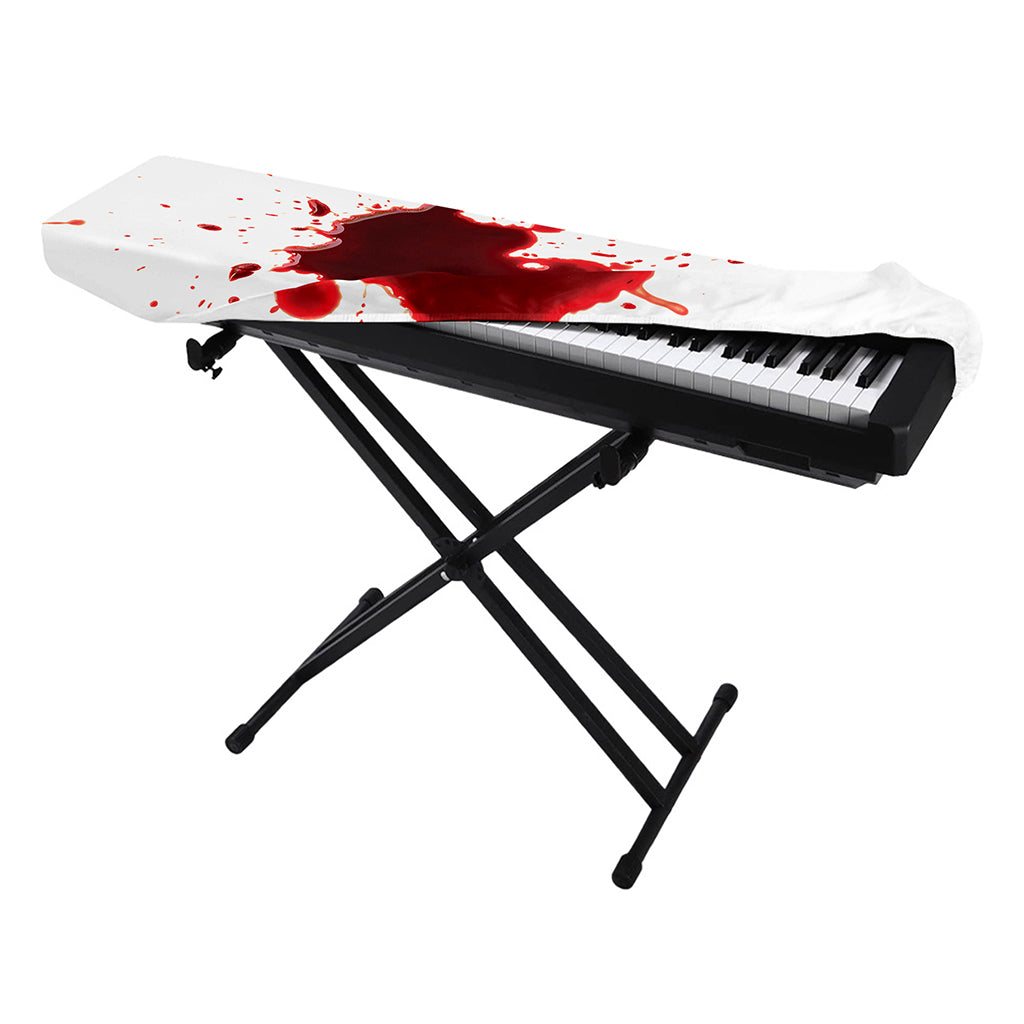 Blood Splashed Print Piano Keyboard Cover