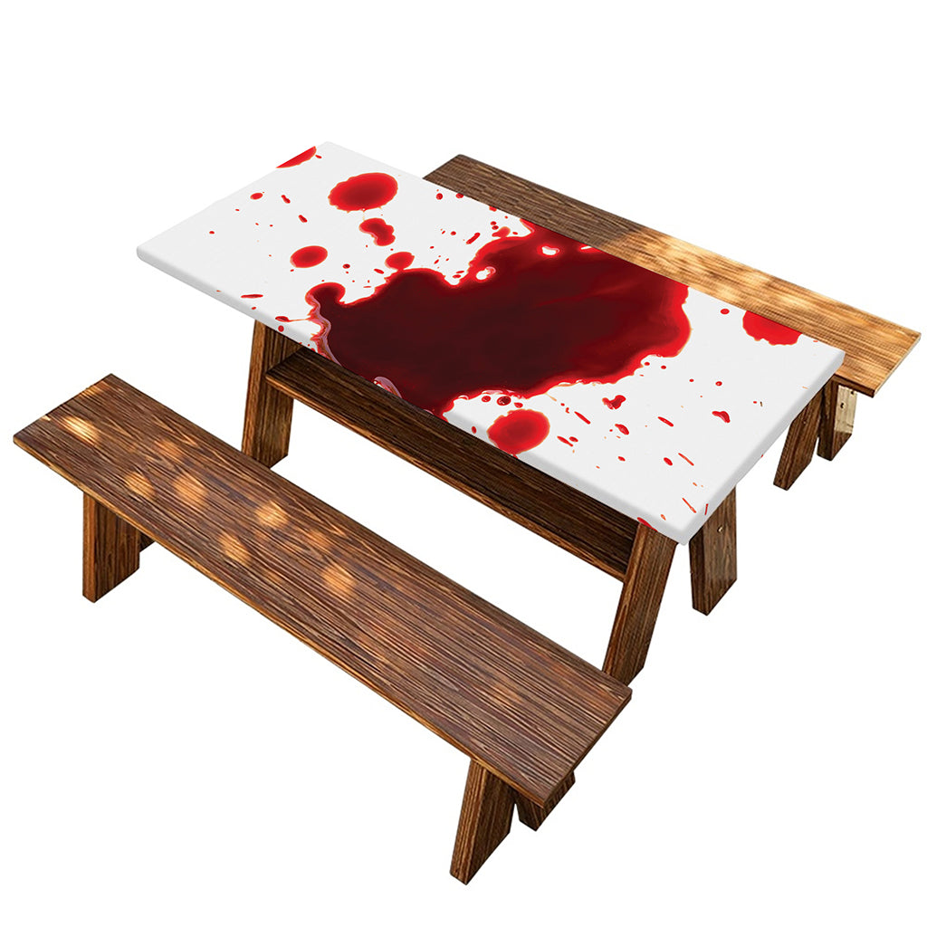 Blood Splashed Print Picnic Table Cover