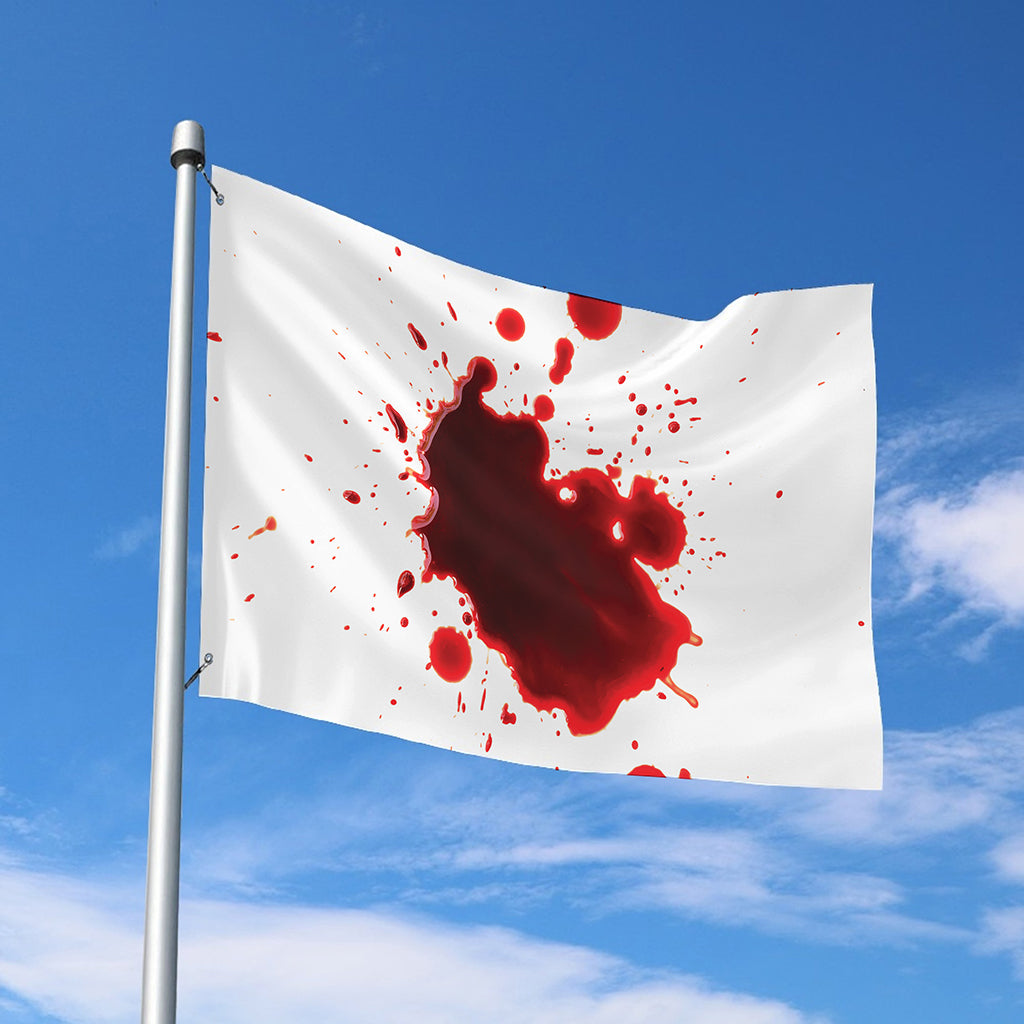 Blood Splashed Print Polyester Flag