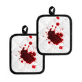 Blood Splashed Print Pot Holders