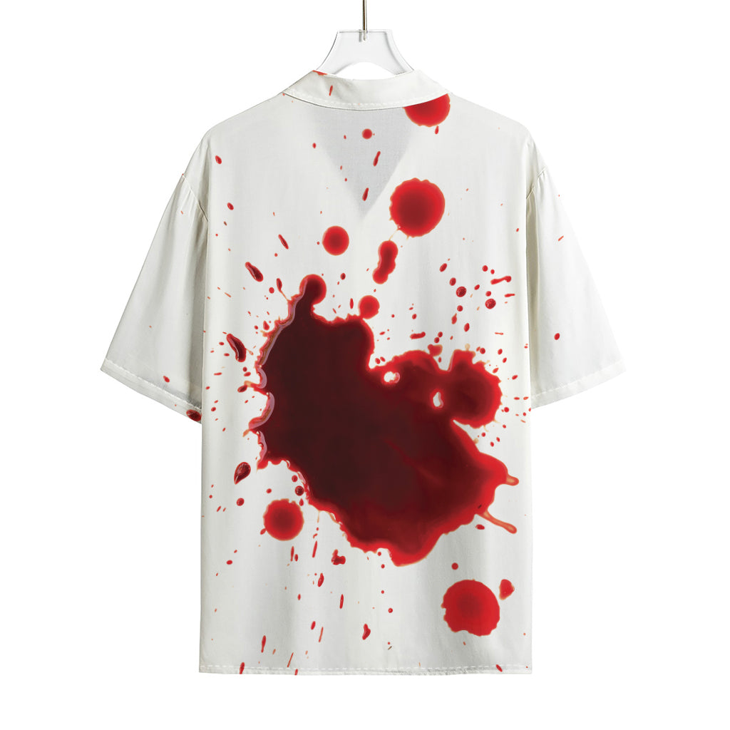 Blood Splashed Print Rayon Hawaiian Shirt