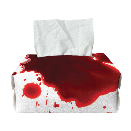 Blood Splashed Print Rectangle Tissue Box Cover