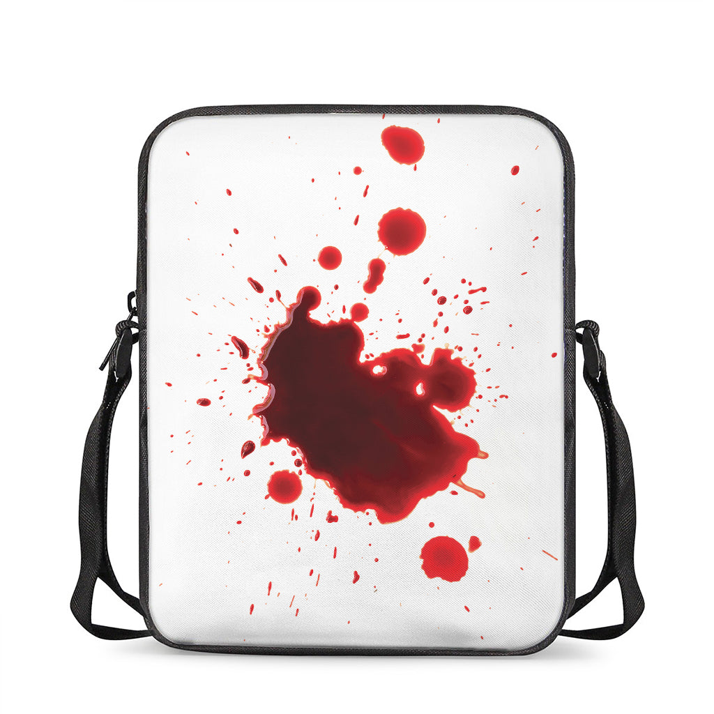 Blood Splashed Print Rectangular Crossbody Bag
