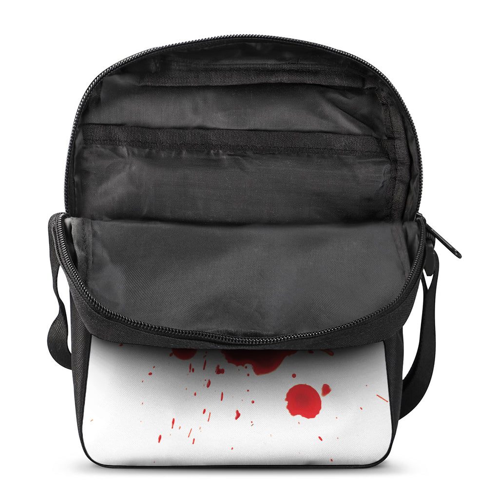 Blood Splashed Print Rectangular Crossbody Bag