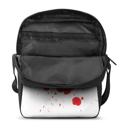 Blood Splashed Print Rectangular Crossbody Bag