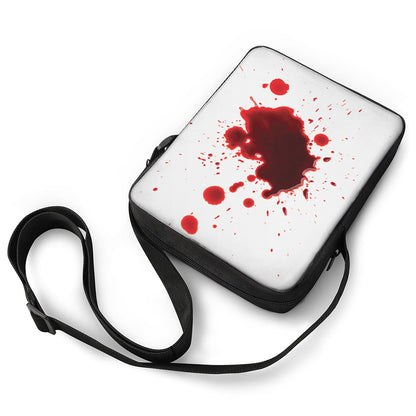 Blood Splashed Print Rectangular Crossbody Bag