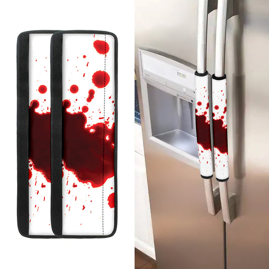 Blood Splashed Print Refrigerator Handle Covers