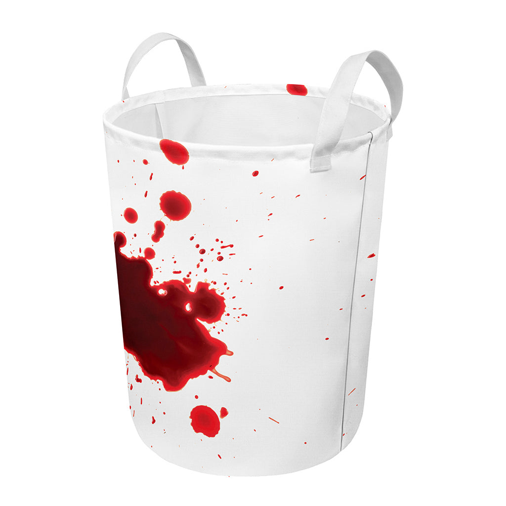 Blood Splashed Print Round Laundry Basket