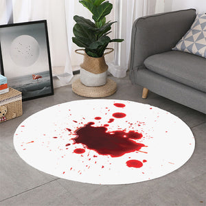 Blood Splashed Print Round Rug