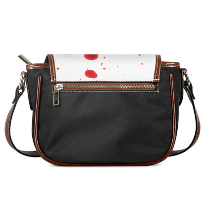 Blood Splashed Print Saddle Bag