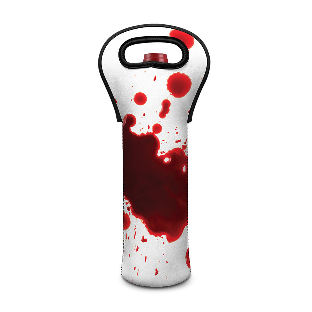 Blood Splashed Print Single Neoprene Wine Tote