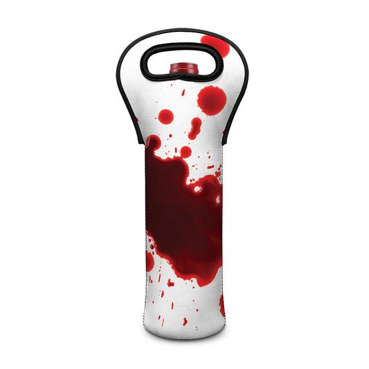 Blood Splashed Print Single Neoprene Wine Tote