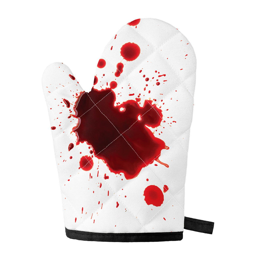 Blood Splashed Print Single Oven Mitt