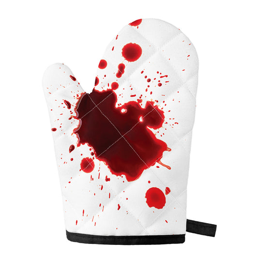 Blood Splashed Print Single Oven Mitt