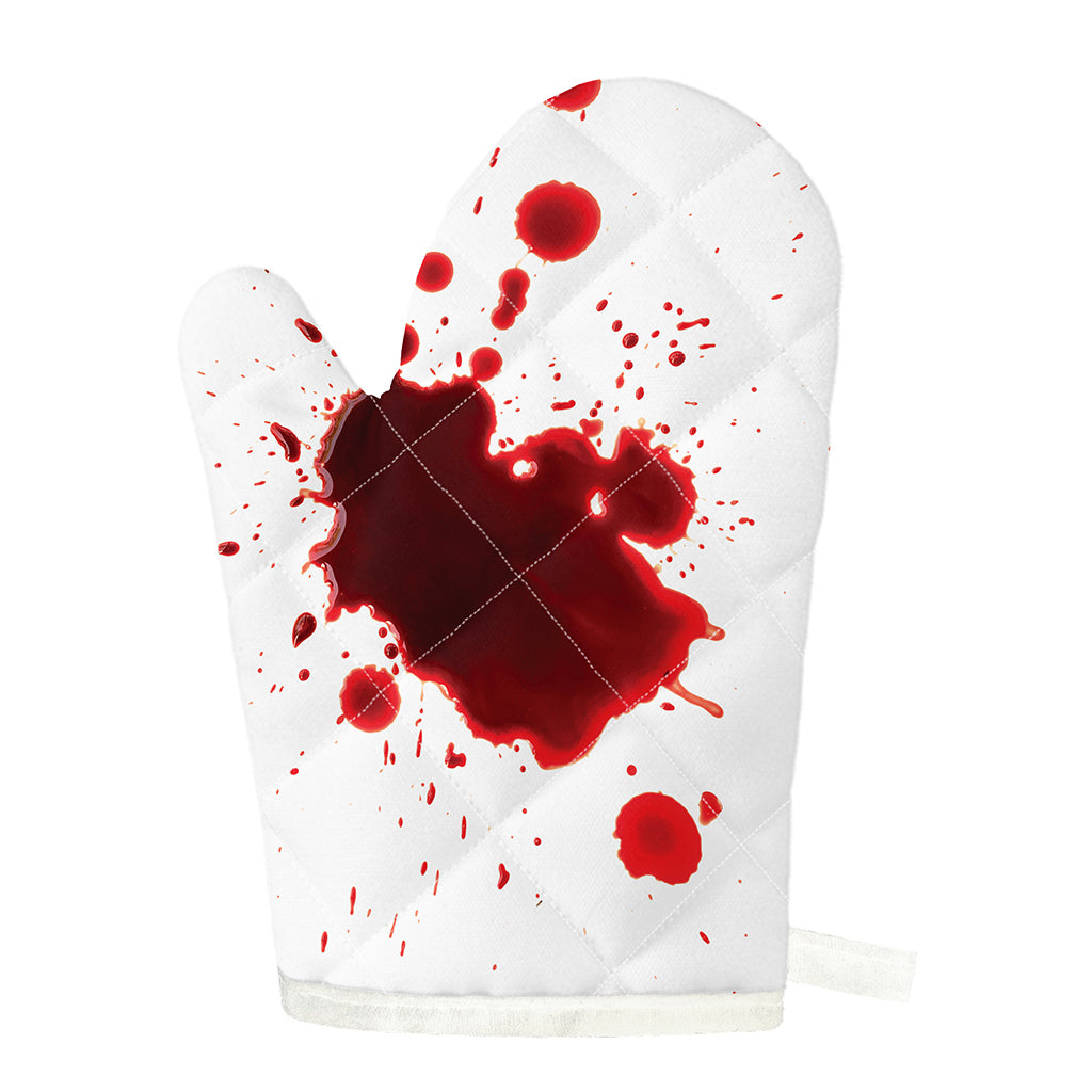 Blood Splashed Print Single Oven Mitt
