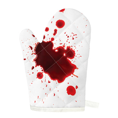 Blood Splashed Print Single Oven Mitt