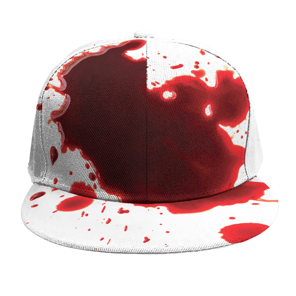 Blood Splashed Print Snapback Cap