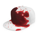 Blood Splashed Print Snapback Cap